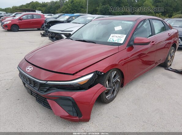 KMHLS4DG9SU934493 2025 HYUNDAI ELANTRA Red Front left