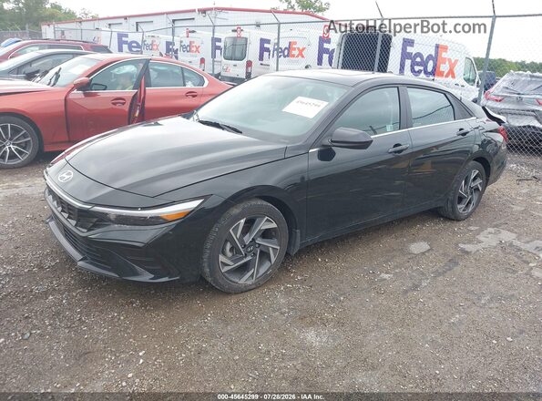 KMHLS4DGXRU759049 2024 HYUNDAI ELANTRA Black Առջևի ձախ երեք քառորդ տեսարան