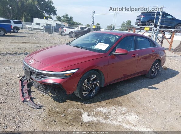 KMHLS4DGXSU028336 2025 HYUNDAI ELANTRA Burgundy Przód lewy