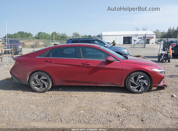 KMHLS4DGXSU028336 2025 HYUNDAI ELANTRA Burgundy Widok wnętrza z tyłu