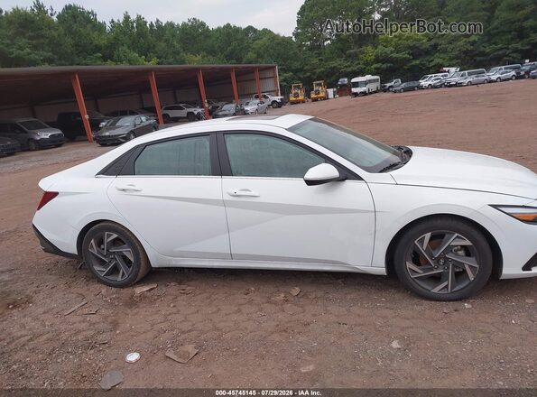 KMHLS4DGXSU871419 2025 HYUNDAI ELANTRA White Widok zestawu wskaźników
