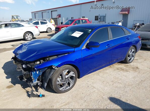 KMHLS4DGXSU888737 2025 HYUNDAI ELANTRA Blue Front left