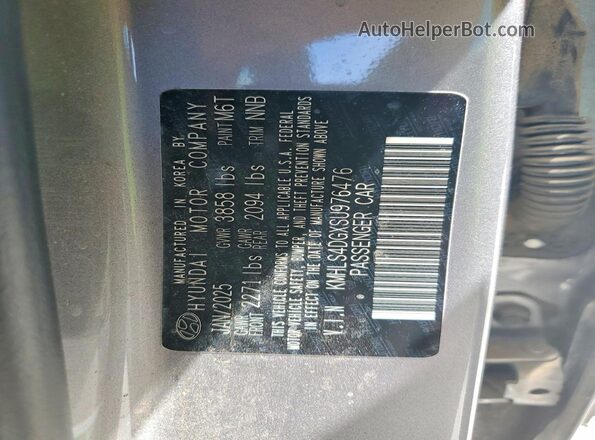 KMHLS4DGXSU976476 2025 HYUNDAI ELANTRA Silver ძრავის განყოფილების ხედი