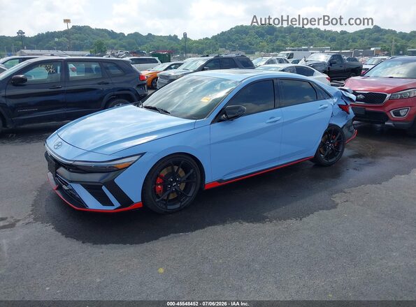 KMHLW4DK4SU028311 2025 HYUNDAI ELANTRA N Синий Передняя левая четверть