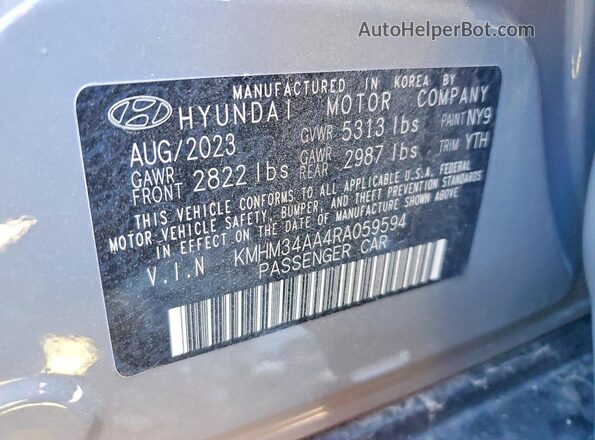 KMHM34AA4RA059594 2024 HYUNDAI IONIQ Gray Շարժիչի բաժամունքի տեսք