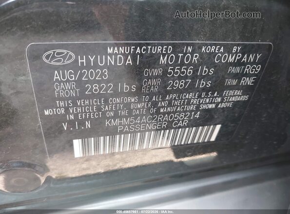 KMHM54AC2RA058214 2024 HYUNDAI IONIQ 6 Green ძრავის განყოფილების ხედი