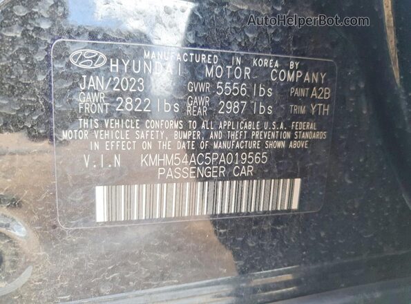 KMHM54AC5PA019565 2023 HYUNDAI IONIQ Black Vista del compartimento del motor