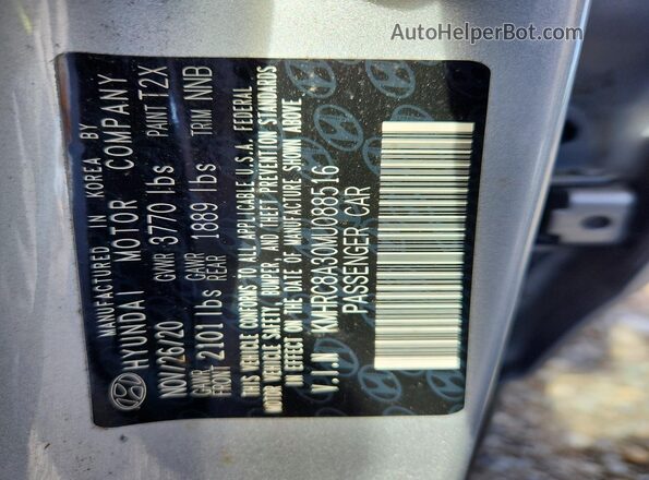 KMHRC8A30MU088516 2021 HYUNDAI VENUE Silver Սալոնի 360 աստիճան տեսք