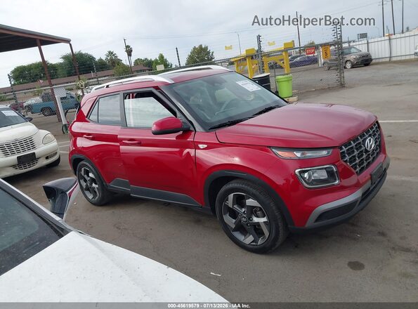 KMHRC8A31PU215648 2023 HYUNDAI VENUE Red Widok wnętrza z tyłu