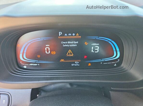 KMHRC8A31PU262954 2023 HYUNDAI VENUE Blue Սարքավորումների վահանակի տեսք