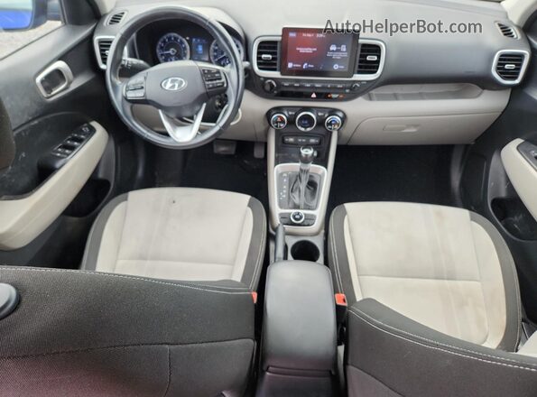 KMHRC8A32NU171785 2022 HYUNDAI VENUE Blue Առջևի վահանակի տեսք