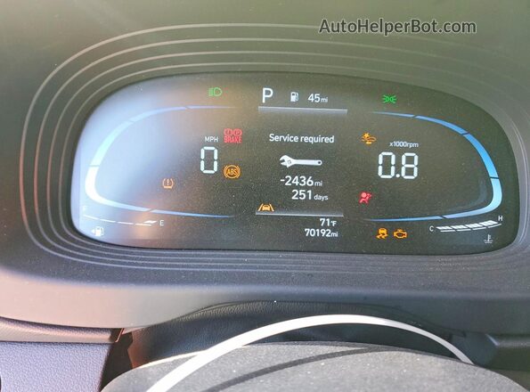 KMHRC8A32PU259268 2023 HYUNDAI VENUE Green Вид щитка приладів