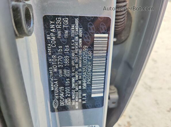 KMHRC8A35LU032599 2020 HYUNDAI VENUE Gray Вид підкапотного простору