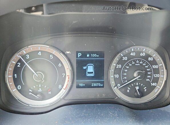 KMHRC8A37NU199503 2022 HYUNDAI VENUE Blue Вид щитка приладів