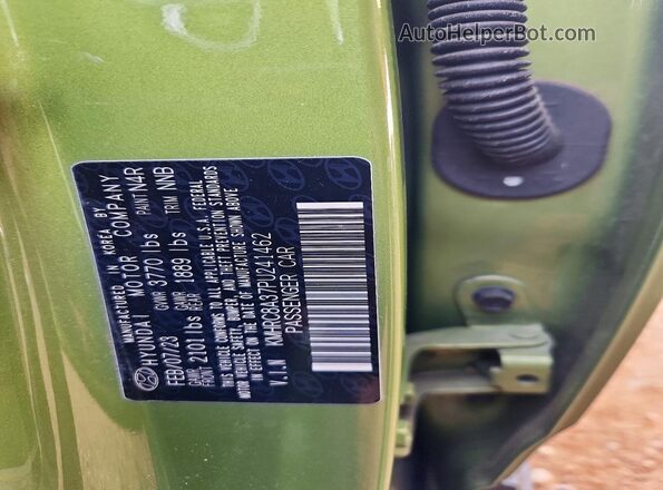 KMHRC8A37PU241462 2023 HYUNDAI VENUE Green VIN sticker view