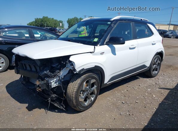 KMHRC8A38PU221706 2023 HYUNDAI VENUE White Vista tres cuartos delantera izquierda