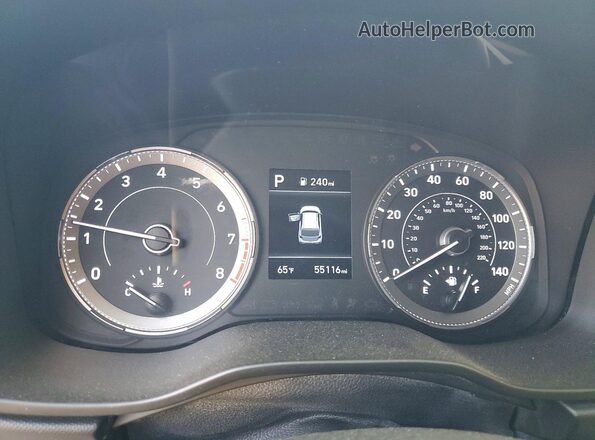KMHRC8A39MU072802 2021 HYUNDAI VENUE Green Instrument cluster view