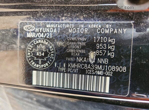 KMHRC8A39MU108908 2021 HYUNDAI VENUE Black Engine compartment view