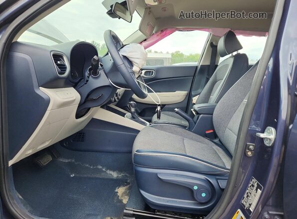 KMHRC8A39NU178099 2022 HYUNDAI VENUE Blue Widok wnętrza z przodu