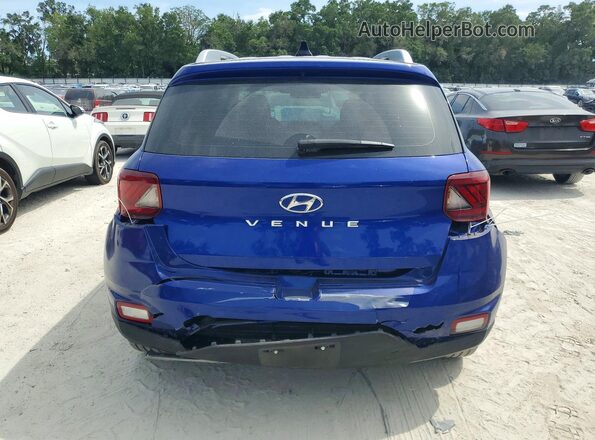 KMHRC8A39NU190768 2022 HYUNDAI VENUE Blue Вид ззаду