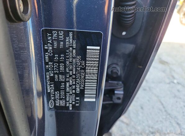 KMHRC8A39TU424856 2026 HYUNDAI VENUE Blue VIN sticker view