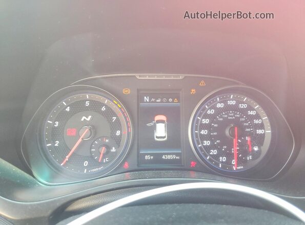 KMHT36AH1KU001578 2019 HYUNDAI VELOSTER Red Vista del cuadro de instrumentos