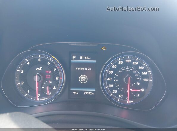 KMHT36AH1NU015274 2022 HYUNDAI VELOSTER N Blue Հետևի նստատեղերի տեսք