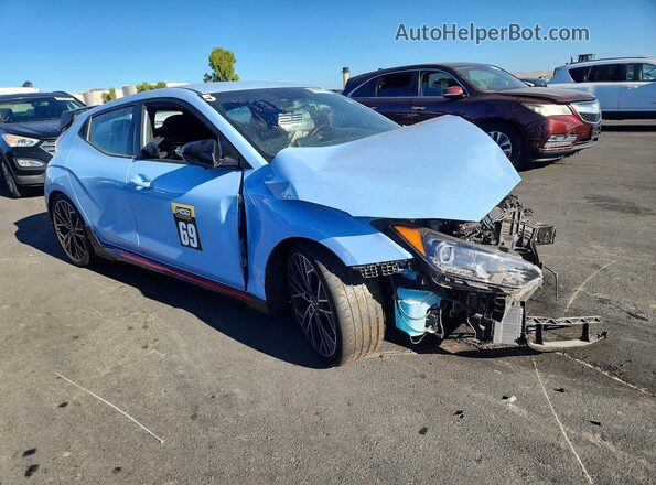 KMHT36AH2LU004779 2020 HYUNDAI VELOSTER Blue Delantero derecho
