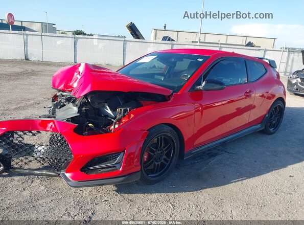 KMHT36AH6NU014105 2022 HYUNDAI VELOSTER N Red Առջևի ձախ երեք քառորդ տեսարան