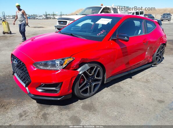 KMHT36AH8LU008318 2020 HYUNDAI VELOSTER N Red Առջևի ձախ երեք քառորդ տեսարան