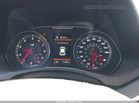 KMHT36AH8LU008318 2020 HYUNDAI VELOSTER N Red Հետևի նստատեղերի տեսք