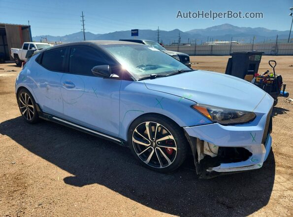 KMHT36AHXKU003118 2019 HYUNDAI VELOSTER Blue Front right