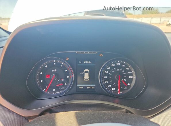 KMHT36AHXKU003118 2019 HYUNDAI VELOSTER Blue Instrument cluster view