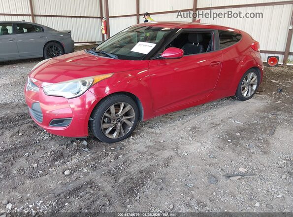KMHTC6AD0GU285256 2016 HYUNDAI VELOSTER Red Առջևի ձախ երեք քառորդ տեսարան