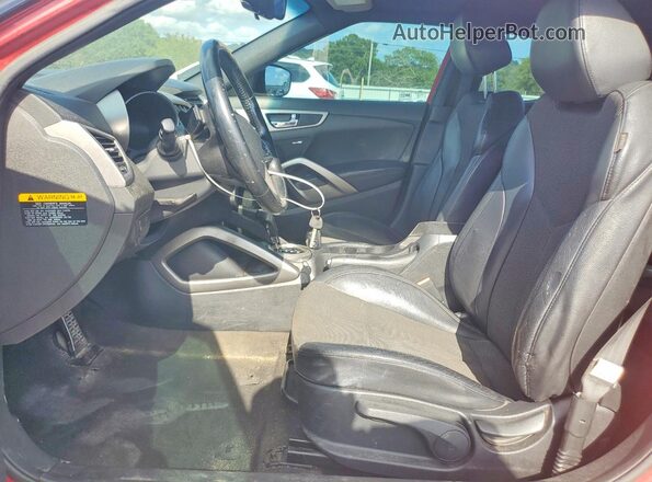 KMHTC6AD1GU267719 2016 HYUNDAI VELOSTER Red Widok wnętrza z przodu