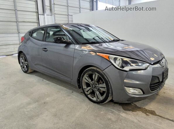 KMHTC6AD1HU314426 2017 HYUNDAI VELOSTER Gray Delantero derecho