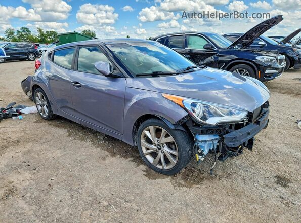 KMHTC6AD2HU306335 2017 HYUNDAI VELOSTER Серый Передняя правая четверть
