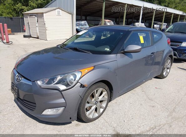 KMHTC6AD2HU312135 2017 HYUNDAI VELOSTER Gray Передня ліва чверть