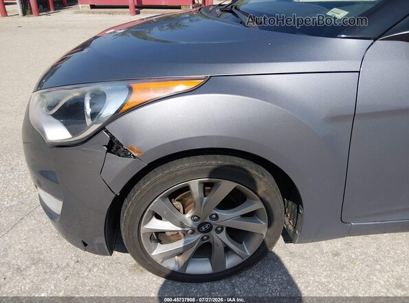KMHTC6AD2HU312135 2017 HYUNDAI VELOSTER Gray Вид спереду
