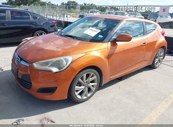 KMHTC6AD3GU297224 2016 HYUNDAI VELOSTER Orange Առջևի ձախ երեք քառորդ տեսարան