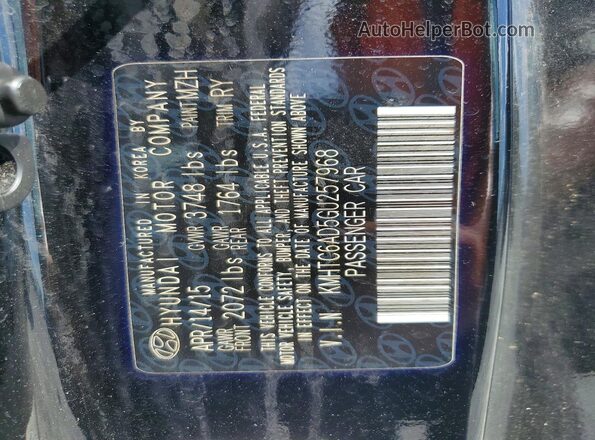 KMHTC6AD5GU257968 2016 HYUNDAI VELOSTER Black VIN sticker view
