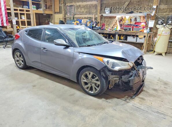 KMHTC6AD5GU290193 2016 HYUNDAI VELOSTER Gray Delantero derecho