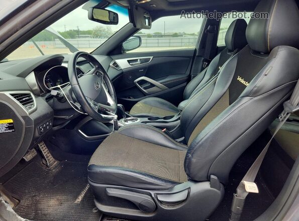 KMHTC6AD6GU248857 2016 HYUNDAI VELOSTER Gray Вид салону спереду