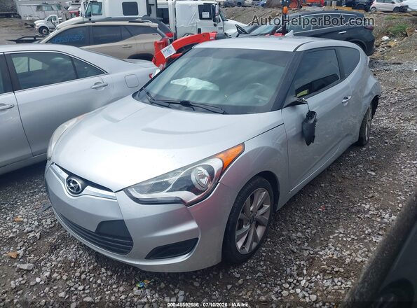 KMHTC6AD6GU269918 2016 HYUNDAI VELOSTER Silver Vista tres cuartos delantera izquierda