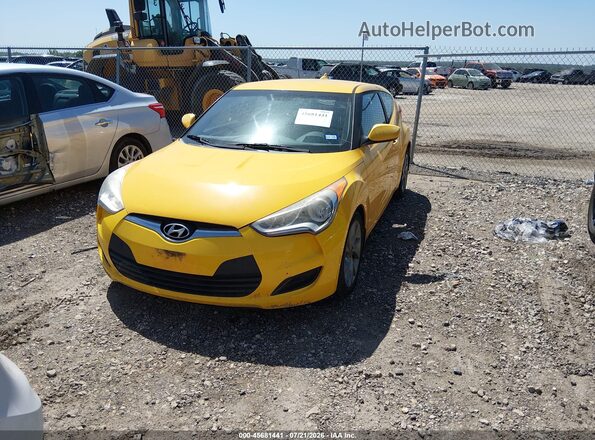 KMHTC6AD7GU279910 2016 HYUNDAI VELOSTER Yellow Առջևի ձախ երեք քառորդ տեսարան