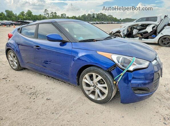 KMHTC6AD8GU303986 2016 HYUNDAI VELOSTER Blue Передня права чверть