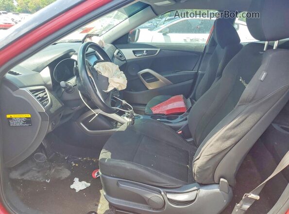 KMHTC6ADXHU312822 2017 HYUNDAI VELOSTER Red წინა სალონის ხედი