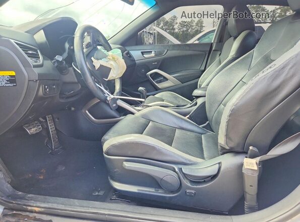 KMHTC6AE0GU273732 2016 HYUNDAI VELOSTER Silver წინა სალონის ხედი