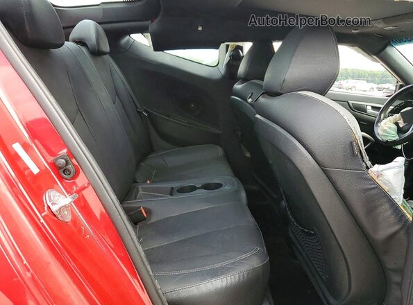KMHTC6AE1GU259662 2016 HYUNDAI VELOSTER Red უკანა სავარძლების ხედი