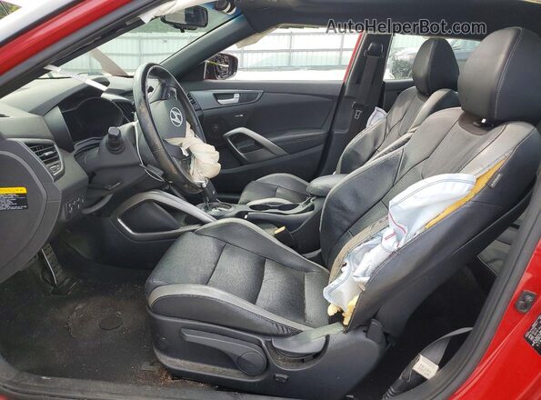 KMHTC6AE1GU259662 2016 HYUNDAI VELOSTER Red წინა სალონის ხედი